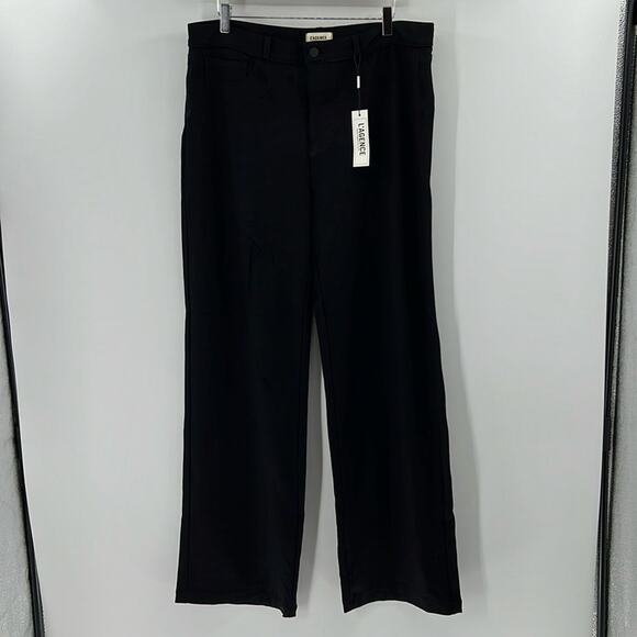 L'AGENCE Women's Clayton High Rise Wide Leg Pants - Black - 34 - NWT - Picture 1 of 7